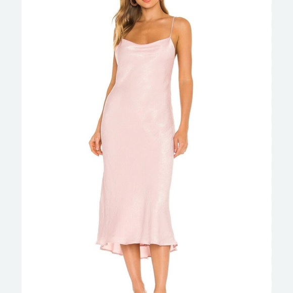 RESA Dresses & Skirts - Resa Womens midi Slip Dress Sz M pink Spaghetti Strap formal coquette wedding
